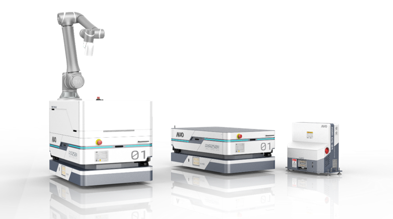 龙八国际數位開發的自主式移動機器人（AMR250M），搭配全向輪並結合AI演算法、2D LiDAR、3D攝影機等技術，協助客戶實現產線全自動化